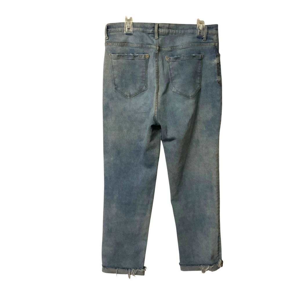 Kensie Jeans The Juliet High Rise Slim Vintage Luxe Blue Frayed Hem Jeans 14/32 - Picture 4 of 8